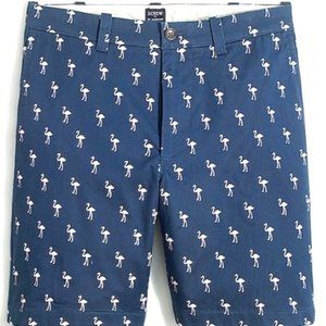 J Crew Factory Men’s 11” Shorts - Flamingo Print